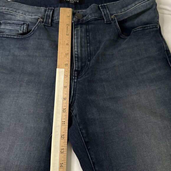 Fidelity Jeans Mens 32 Torino Straight Petrone Dark Wash Denim Stretch NWT - Picture 7 of 11